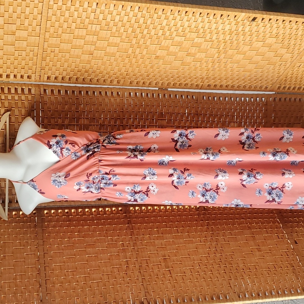 Peach Love California Floral Maxi Drss Size Medium
